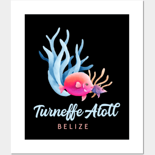 Turneffe Atoll Belize Caribbean Coral Reef Fish Posters and Art